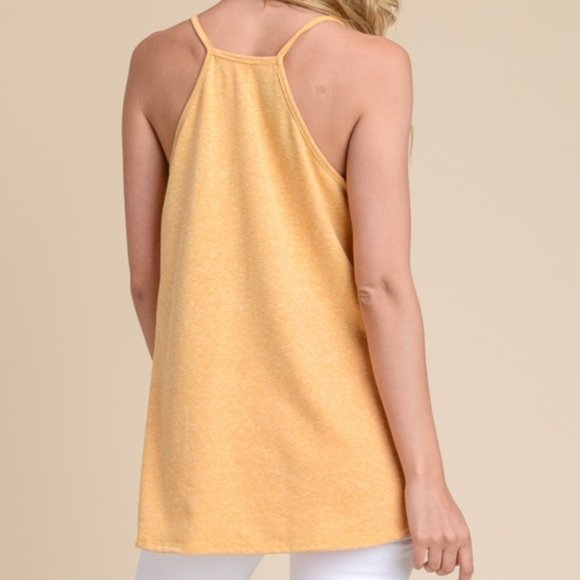 LAST Charcoal Stripe Racerback Knot Tank - Picture 7 of 8
